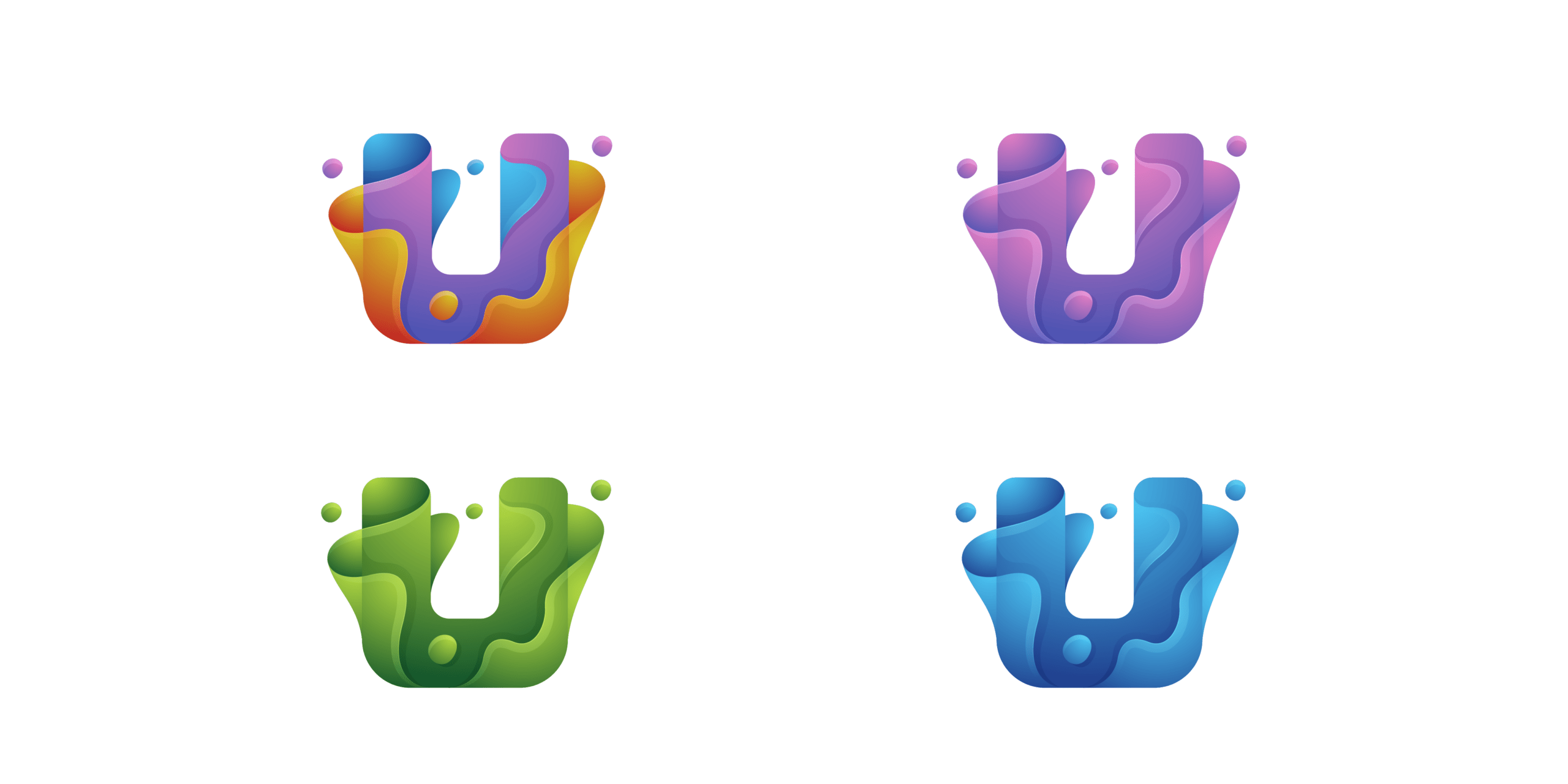 A picture of a logo with different color variations.