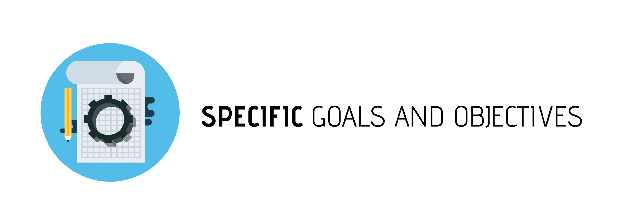 Set Specific Content Goals Banner With Tasks Photo