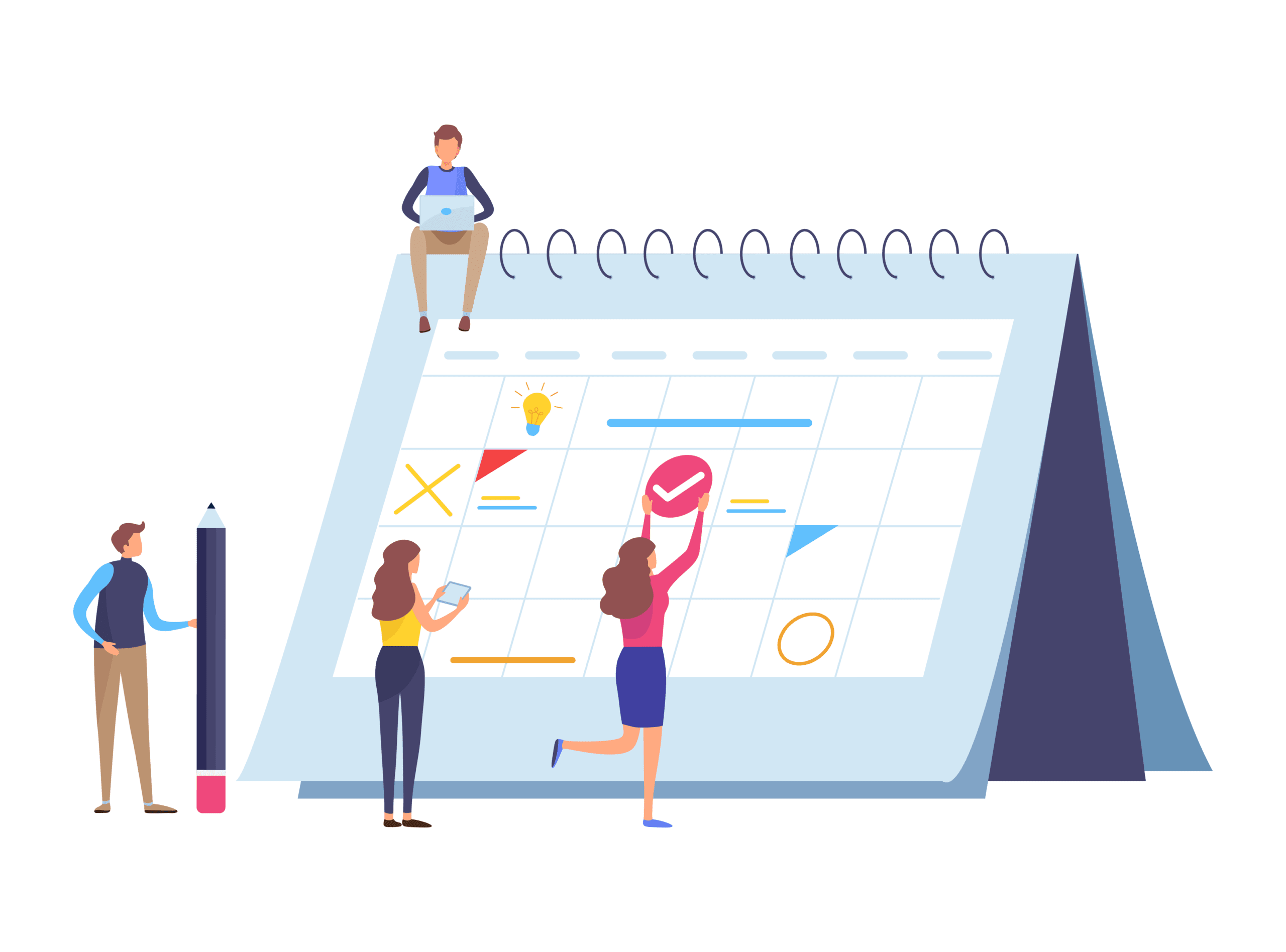 A Team of People Creating Content Calendar For Their Brand.