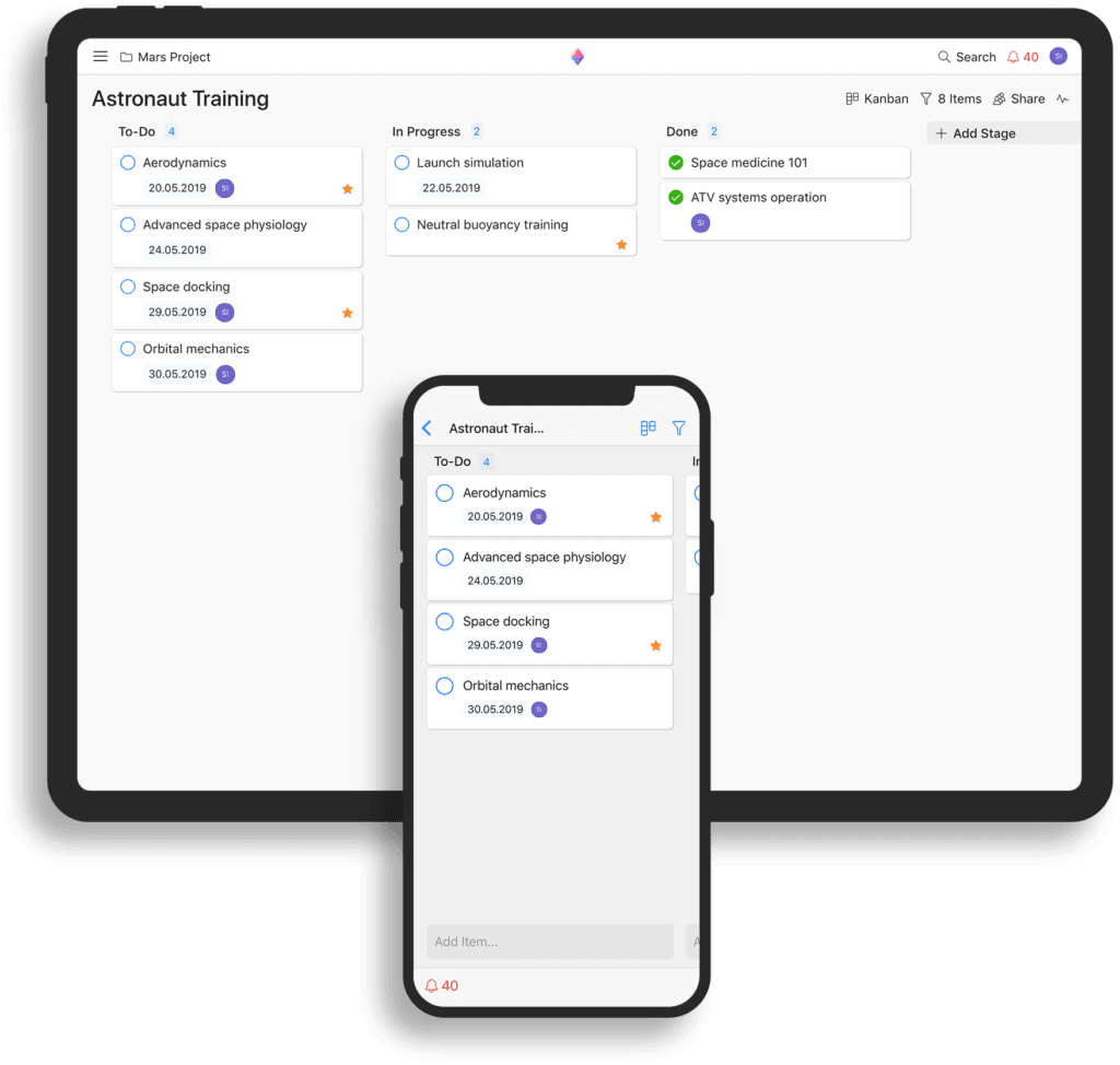 The interface of Zenkit Project Management Tools And Solutions.