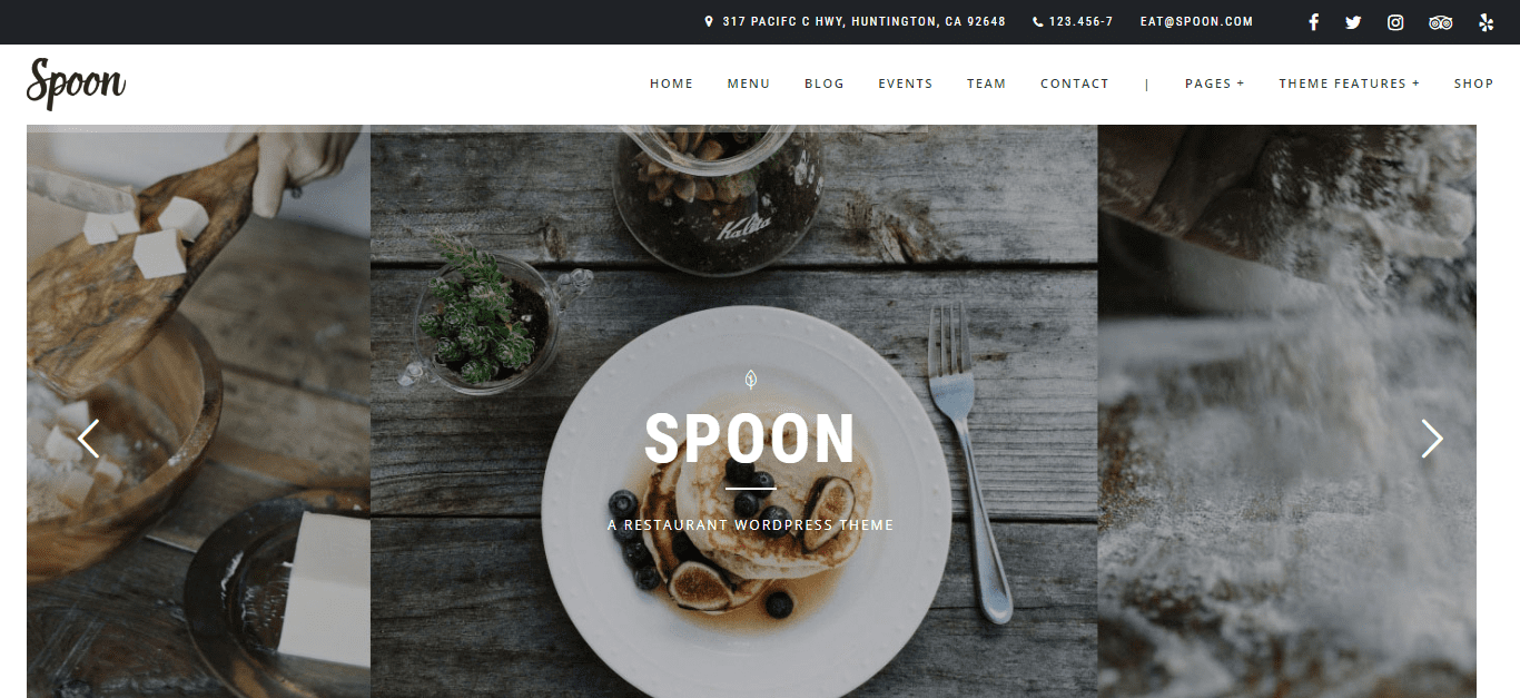 Preview Spoon Premium Restaurant Theme